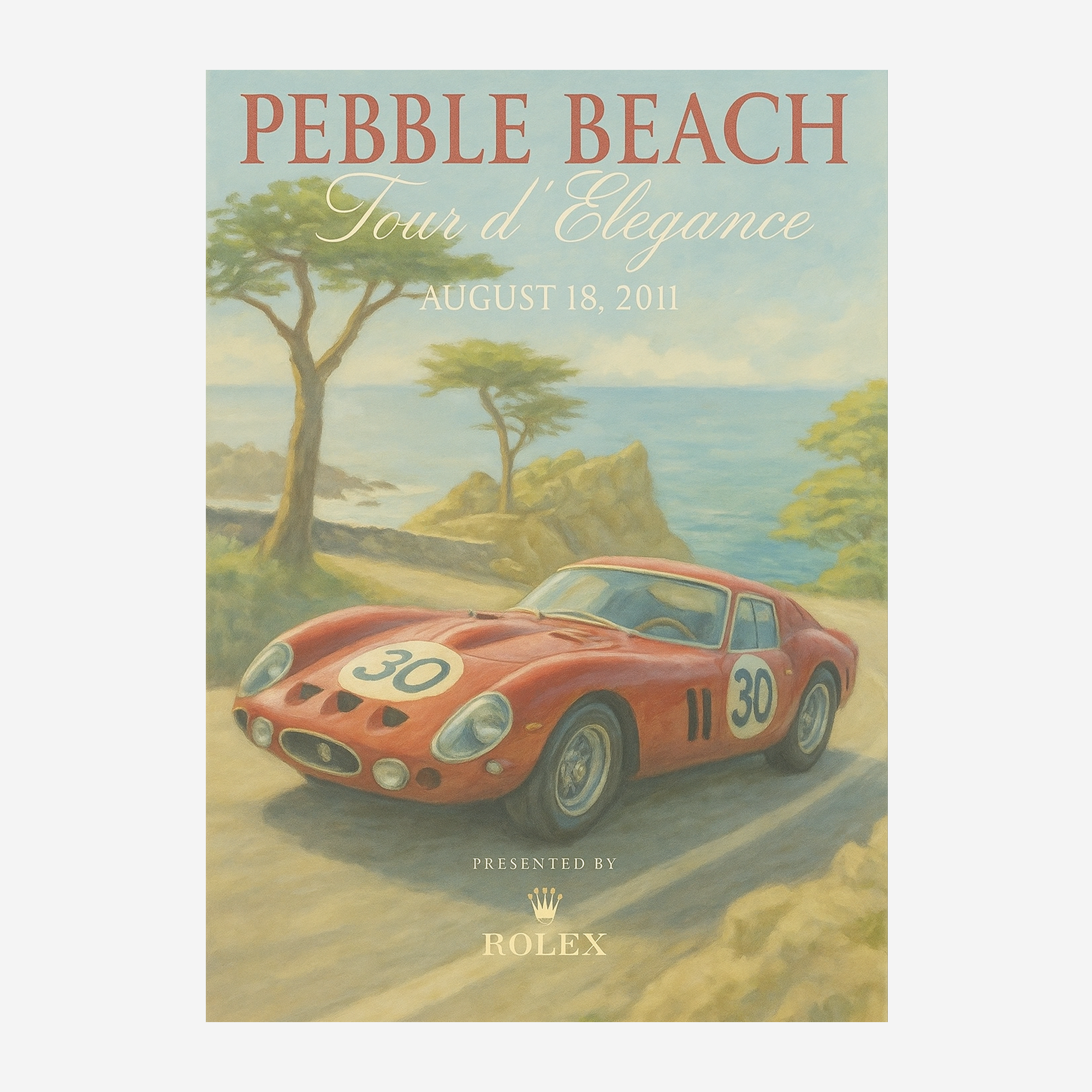 "PEBBLE BEACH" POSTER